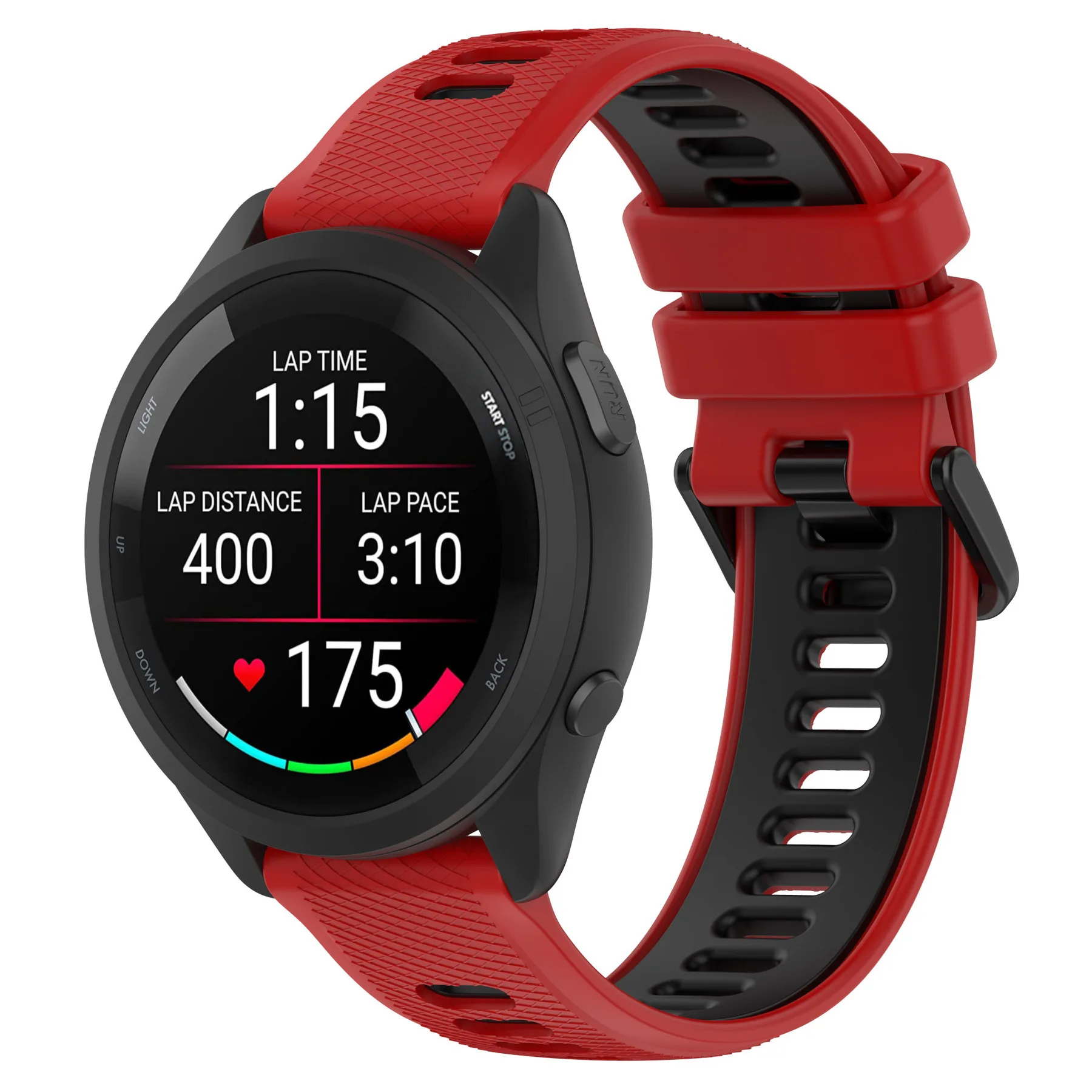 Tali jam silikon 18 20 22mm untuk Garmin Vivoactive 3/4, gelang Forerunner 255 265 245 745 Venu 2 Plus SQ