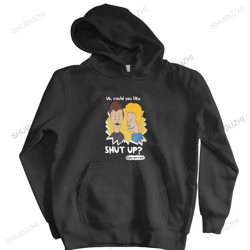 

unisex Outwear men hoodies BEAVIS AND BUTTHEAD SHUT UP man brand zipper autumn hoody brand men autumn hoodie