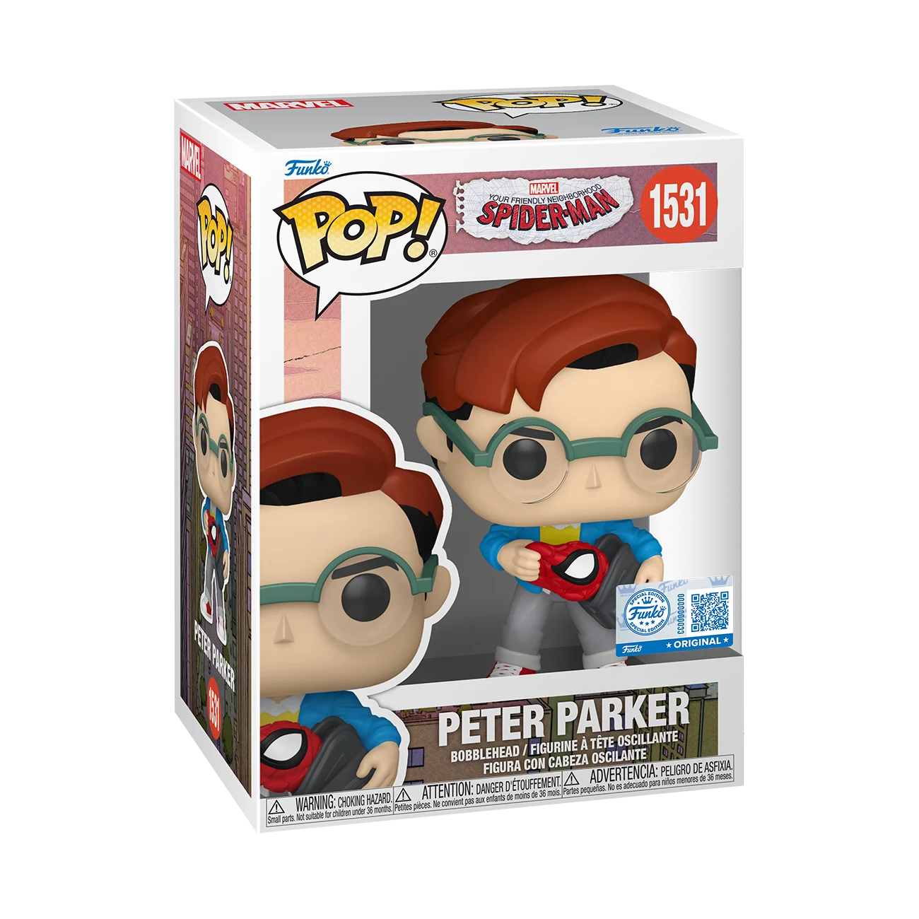 Funko Pop Homem-Aranha Peter Parker # 1531 figuras de ação marvel 4.2 polegadas figura de vinil colecionável edição limitada modelo brinquedo presente