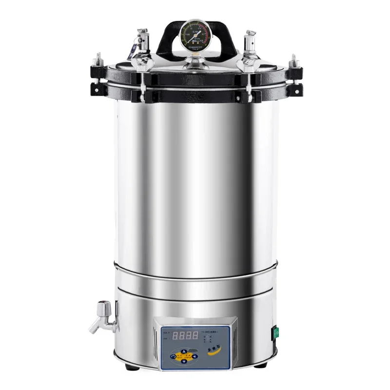 Digital portable pressure steam sterilizer 18 24 30 liter autoclave sterilizer for mushroom in stock