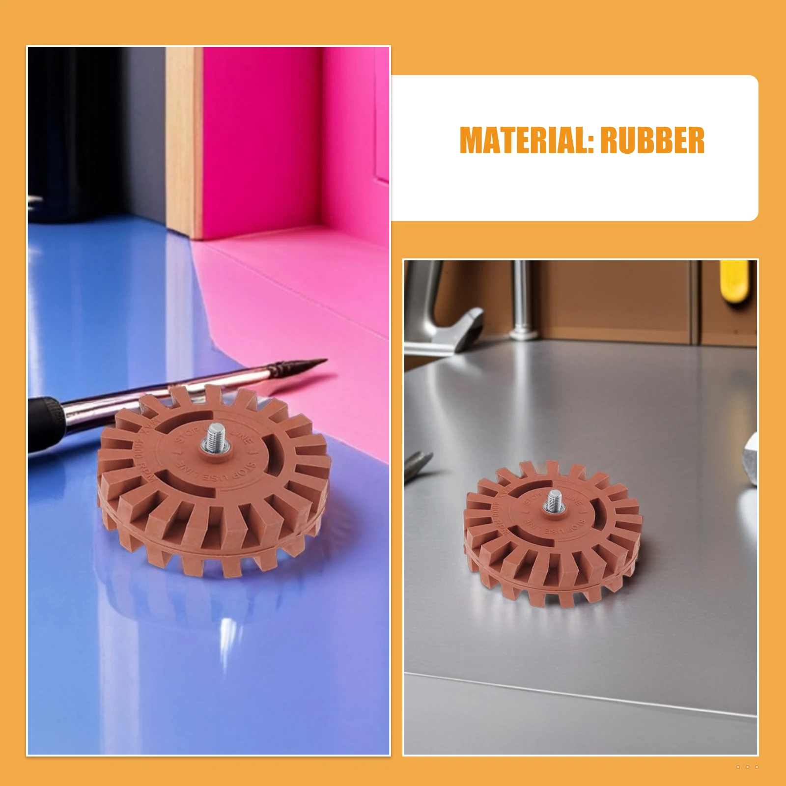 1pc 20Mm 4 Zoll Gummi Entschleimung Rad Für Aufkleber Klebstoff Entfernung Auf Metall Glas Holz Fiberglas Pneumatische radiergummi Rad