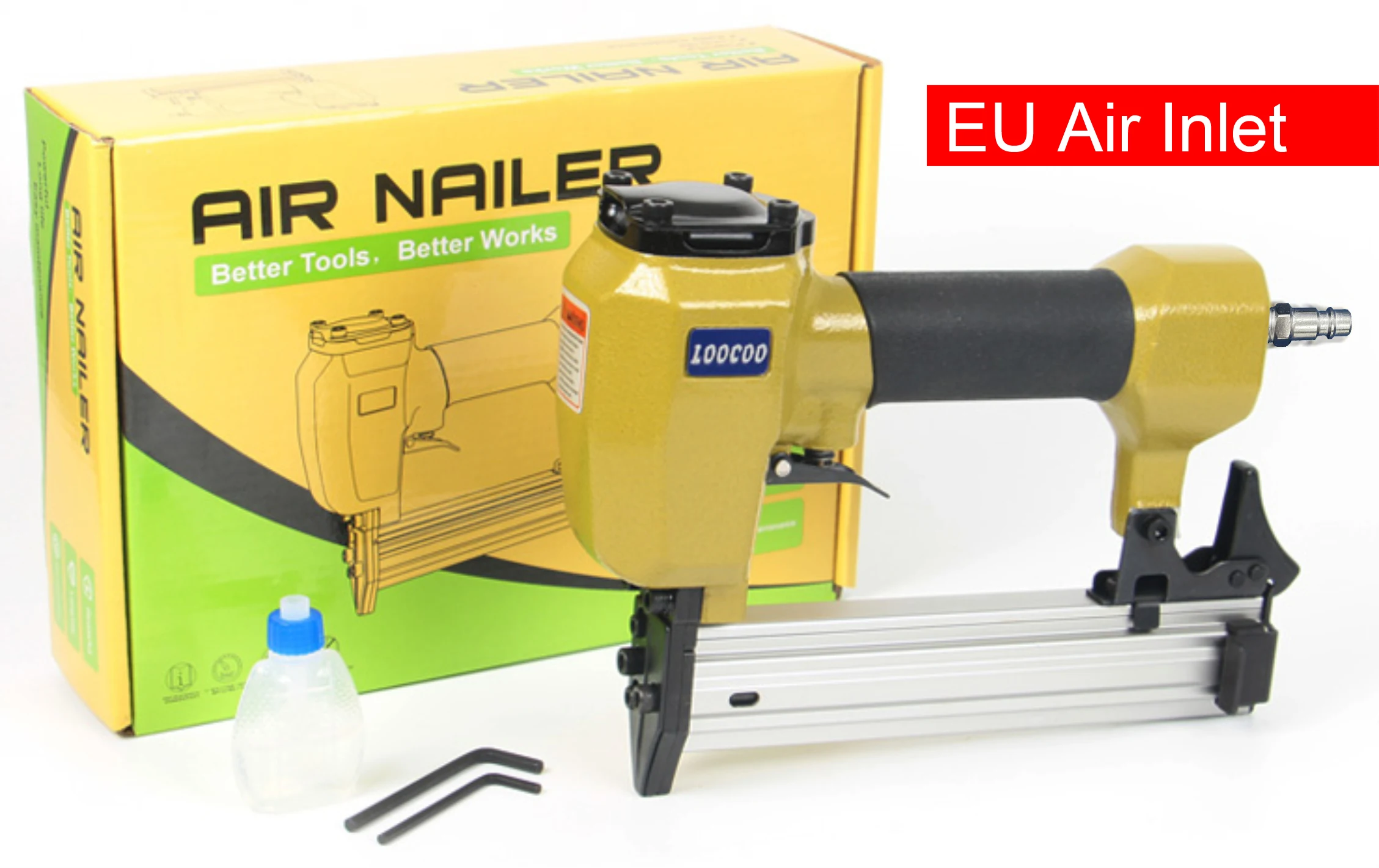 

1PC, Non-jamming Straight Nail Gun, Nail Length 10mm-32mm, Industrial Grade Pneumatic Non-jam Straight Nail Gun Powerful Penetra