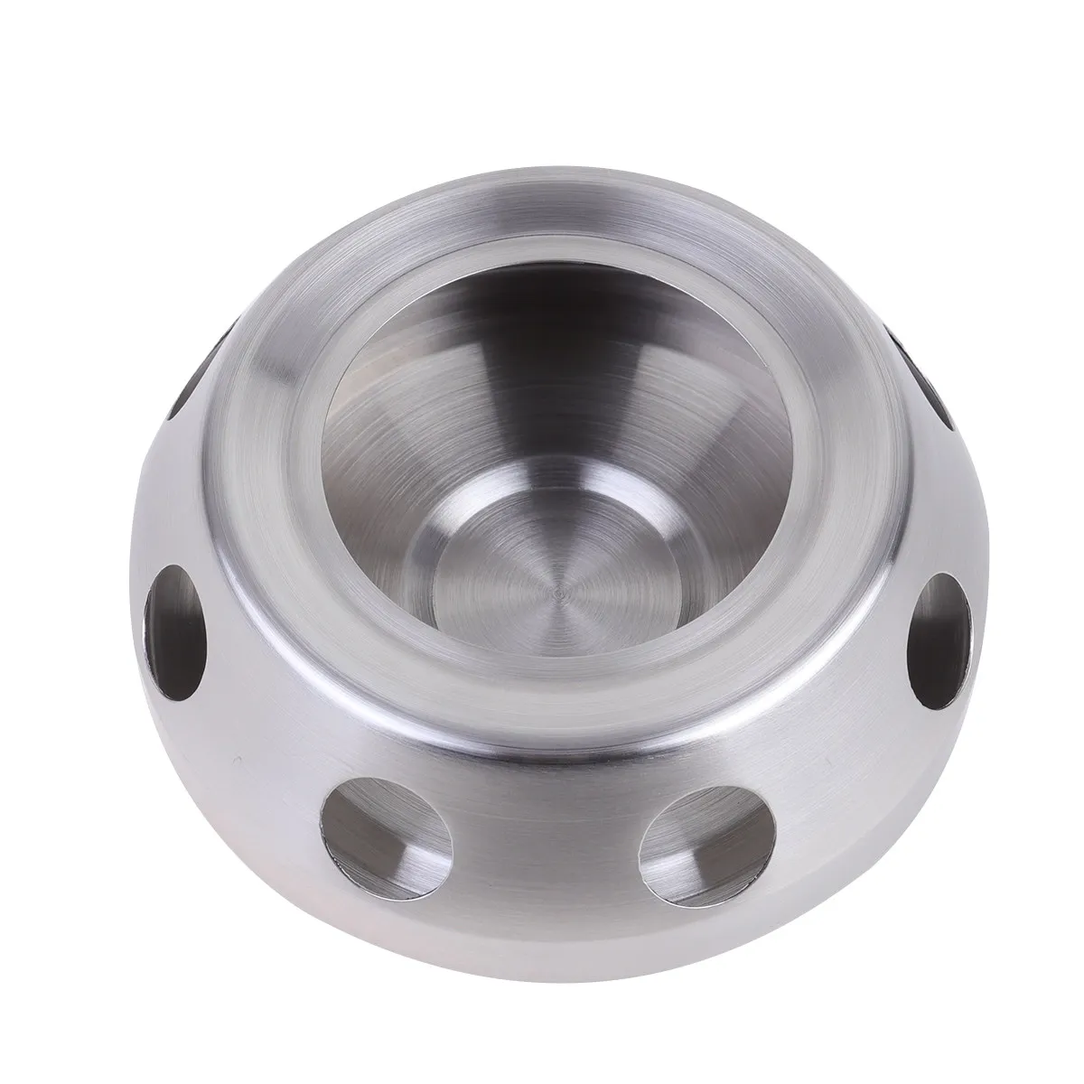 Household Stainless Steel Tea Heater Silver Chic Candlestick for Home Bar Cafe Office Romantic Atmosphere Tea Stove