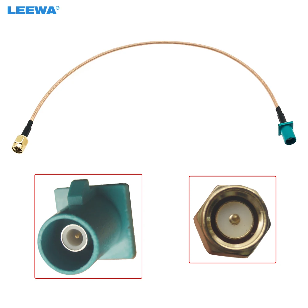 LEEWA Blue FAKRA Type Z Male Plug To SMA Male For GPS Antenna Adapter Pigtail Cable Using RG316 Coax #CA2347