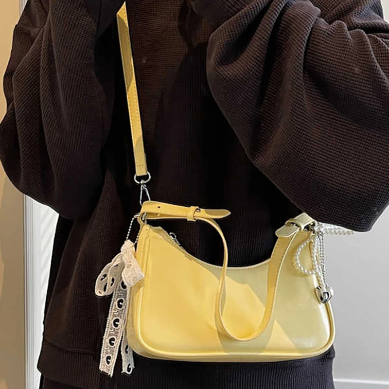 Borsa quadrata a spalla sotto le ascelle di lusso leggera da donna Borse a tracolla alla moda versatili estive 2025 Borse per pendolarismo quotidiano