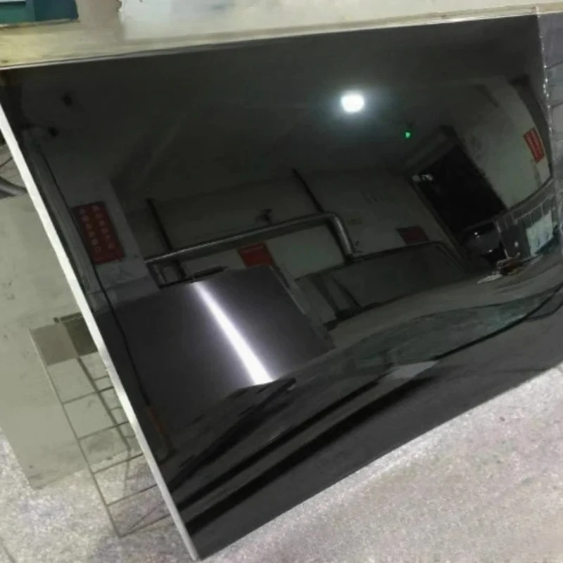1pcs Thickness 0.5/0.8/1mm 304 Black Titanium Mirror Stainless Steel Plate Surface Smooth Steel Sheet 200x200mm~300x300mm