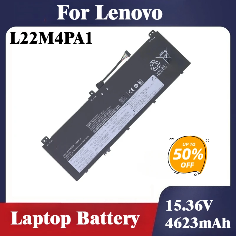 

New L22M4PA1 Laptop Battery 15.36V 4623mAh For Lenovo Yoga 7 14ARP8 82YM 14IRL8 82YL 16ARP8 83BS 16IRL8 82YN L22L4PA1