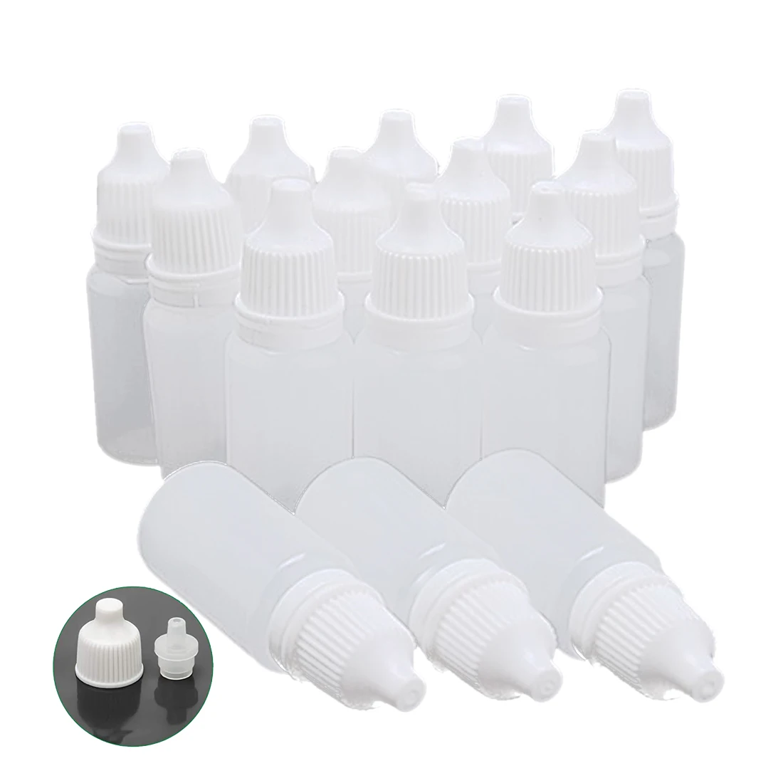 

500PCS 10ml/15ml/20ML Empty Plastic Squeezable Dropper Bottles Eye Liquid Dropper Refillable Bottles