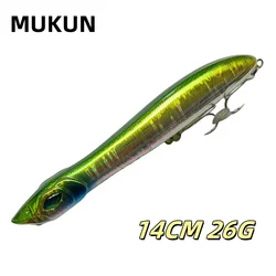 Popper Fishing Lure 140mm 26g Floating Wobblers Artificial Hard Bait Topwater Pencil lures Top Water Baits 
