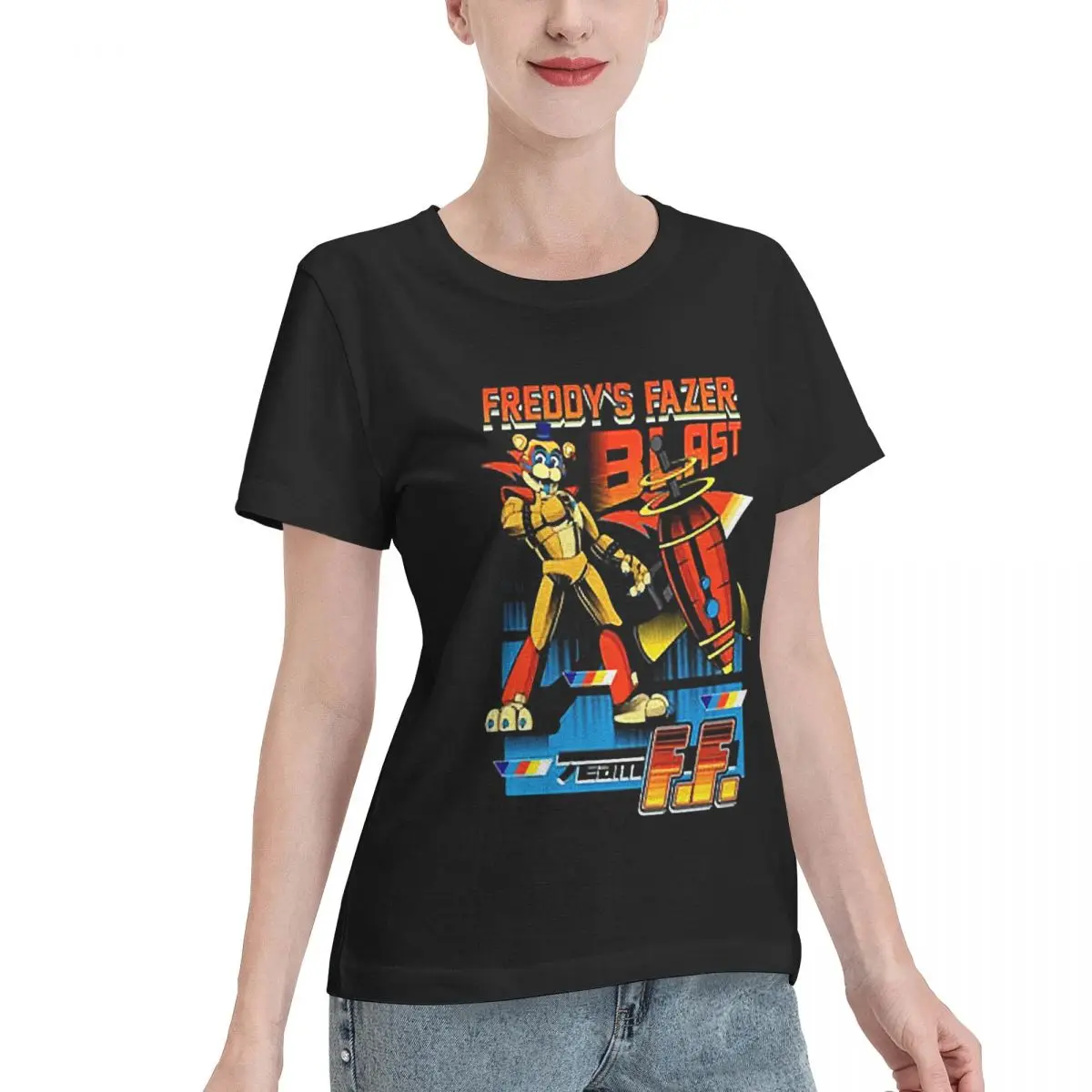 High Quality Fnaf Security Breach Women's T-shirt Outdoor Activity Summer Women Top