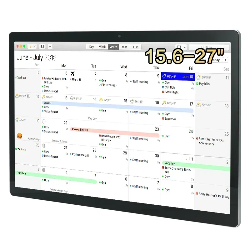 15-27 inch Touchscreen Digital Calendar & Wall Planners, Smart Whiteboard Calendar for Chore Chart & Work Schedule,Android 11