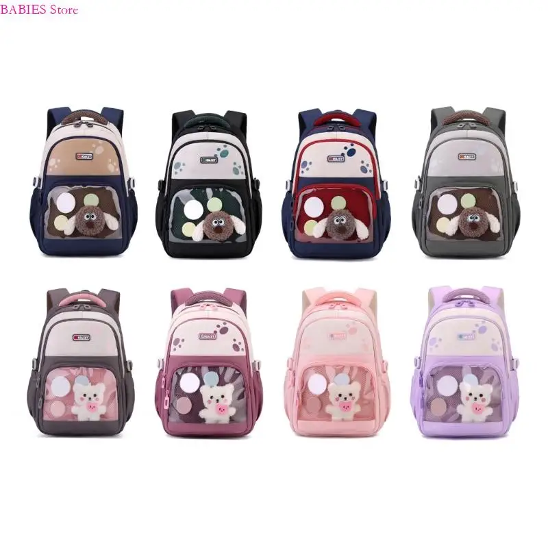 

C9GB Fashion Backpack For Elementary Students Lightweight Design Spacious School Bag