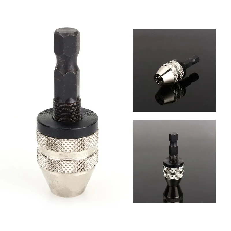 Multi functional keyless drill chuck Black hexagonal shank adapter Mini Fried Dough Twists drill bit conversion