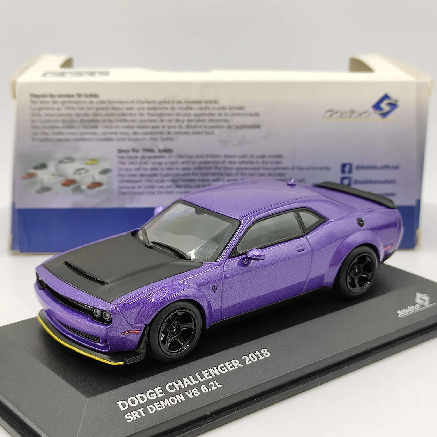 

Diecast Solido S 1/43 Scale Dodge Challenger Alloy Collectible Toy Gift Souvenir Display Ornament