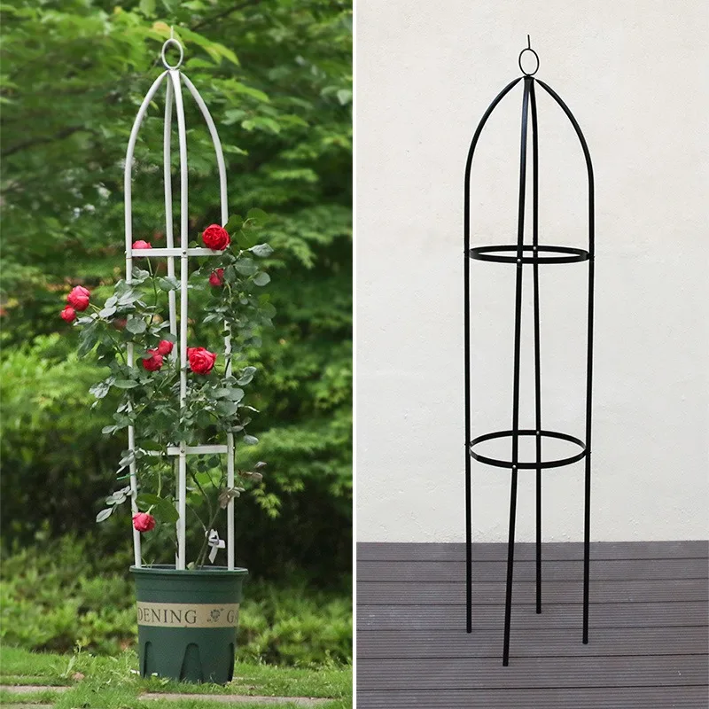 European Style Iron Flower Trellis, Heavy Duty Outdoor Garden Vine Support for Yard Landscaping