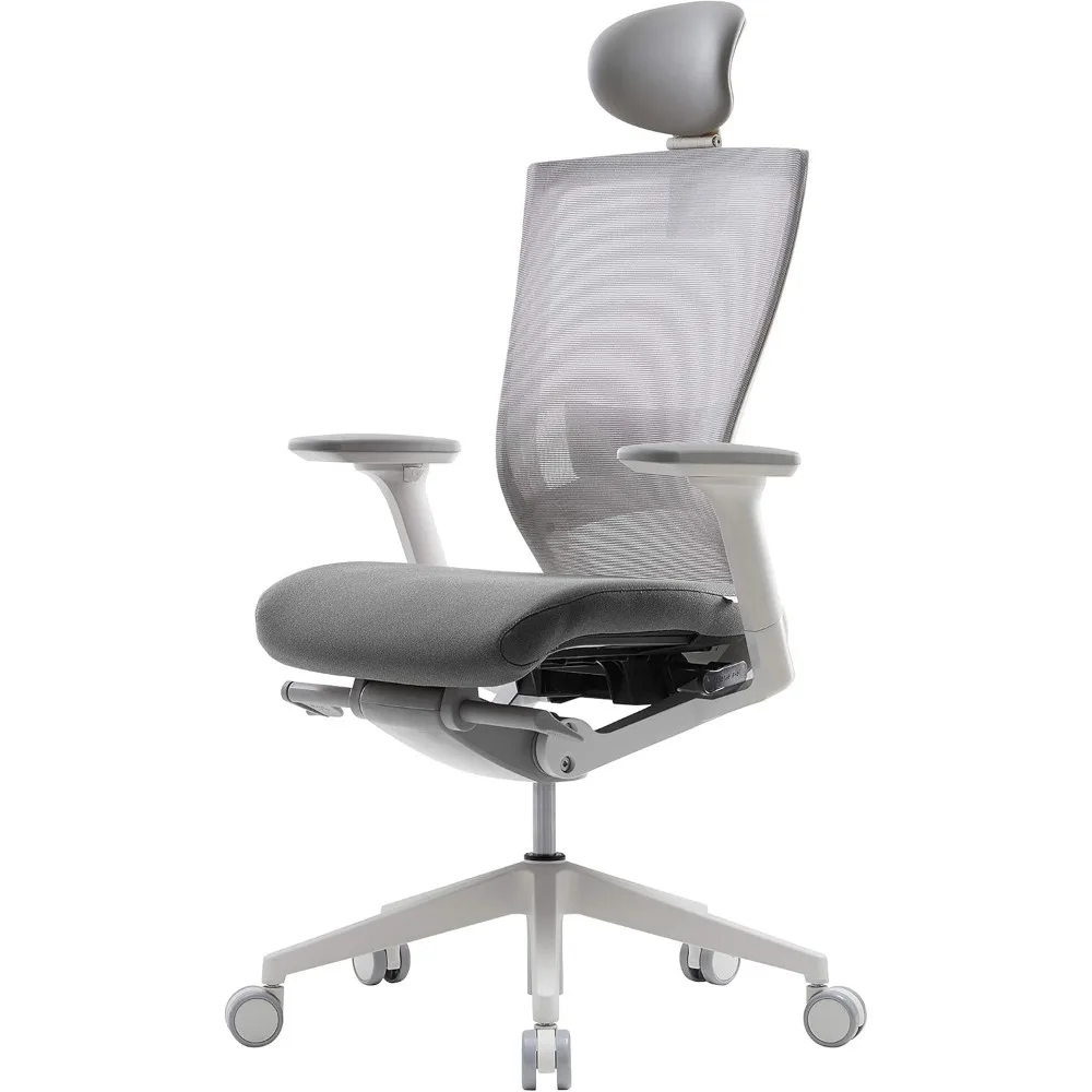 T50 Ergonomic Office Chair : High Performance Home Office Chair with Adjustable Headrest, Lumbar Support, 3D Armrest, Seat Depth