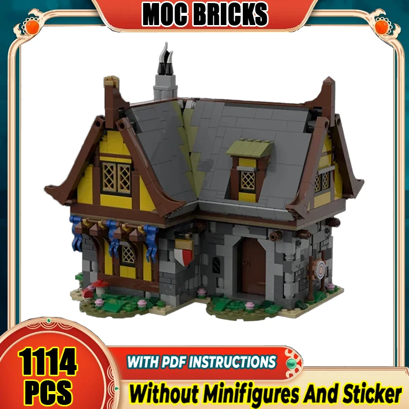 

Street View Model Moc Building Bricks Medieval Taverns And Inns Technology Modular Blocks Gifts Christmas Toys DIY Sets Assembly