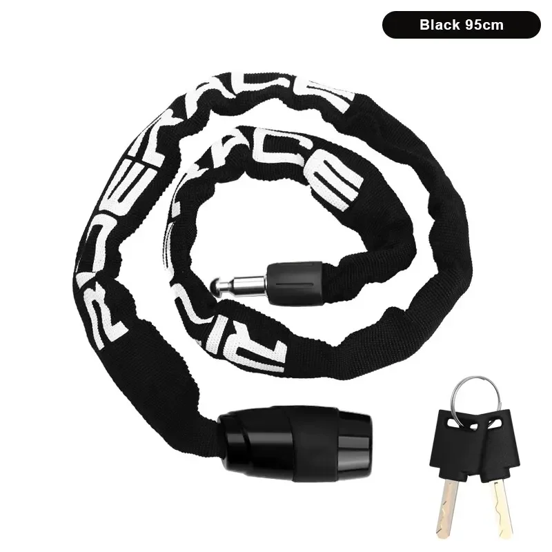

95cm Motorcycle Chain Lock – 10mm O-Ring Anti-Cut Steel & C-Level Key Security for MTB/E-Bike/Scooter‌