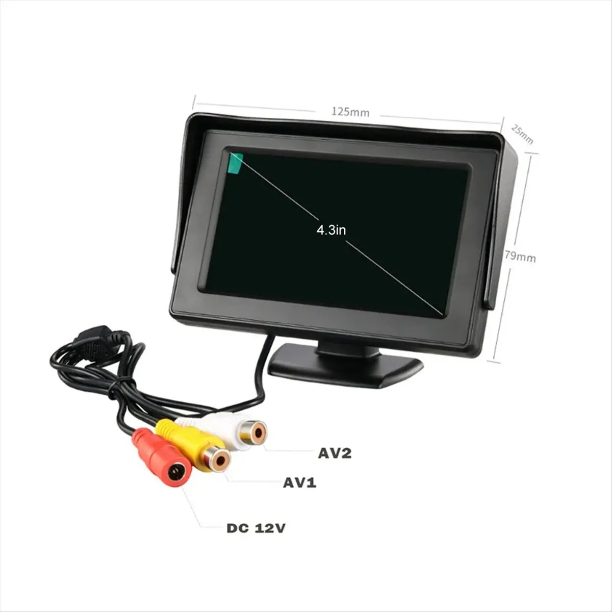 AA97 DC 9V-24V 4.3 Inch Car Rearview Monitor Kit TFT LCD Car Rear View Camera Reversing Parking System Monitor Without Camera
