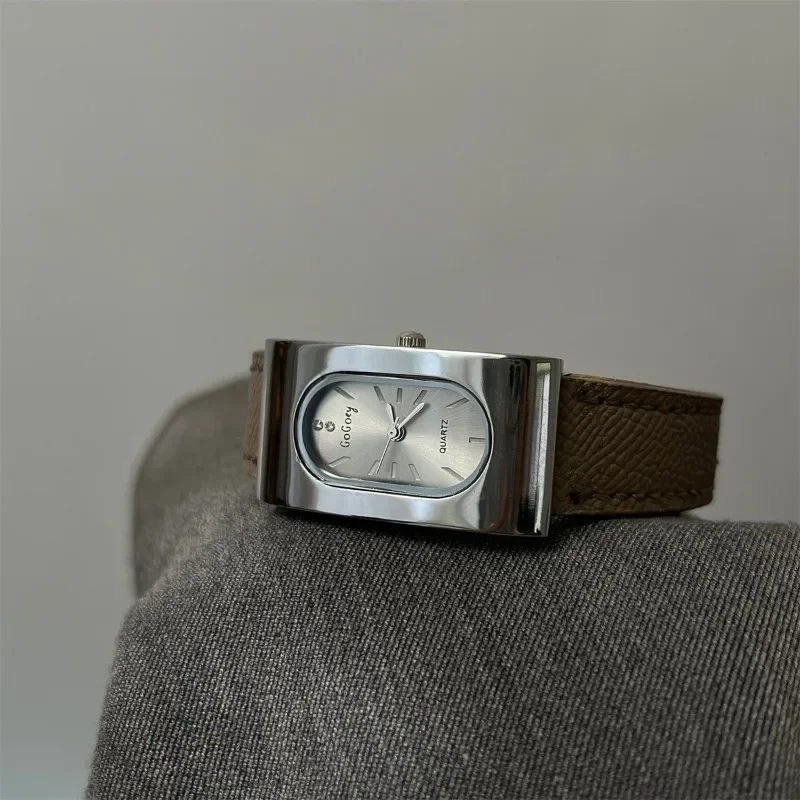 

Роскошные женские брендовые женские часы, модные кварцевые часы с прямоугольным циферблатом, простые наручные часы с кожаным ремешком, подарок, дропшиппинг