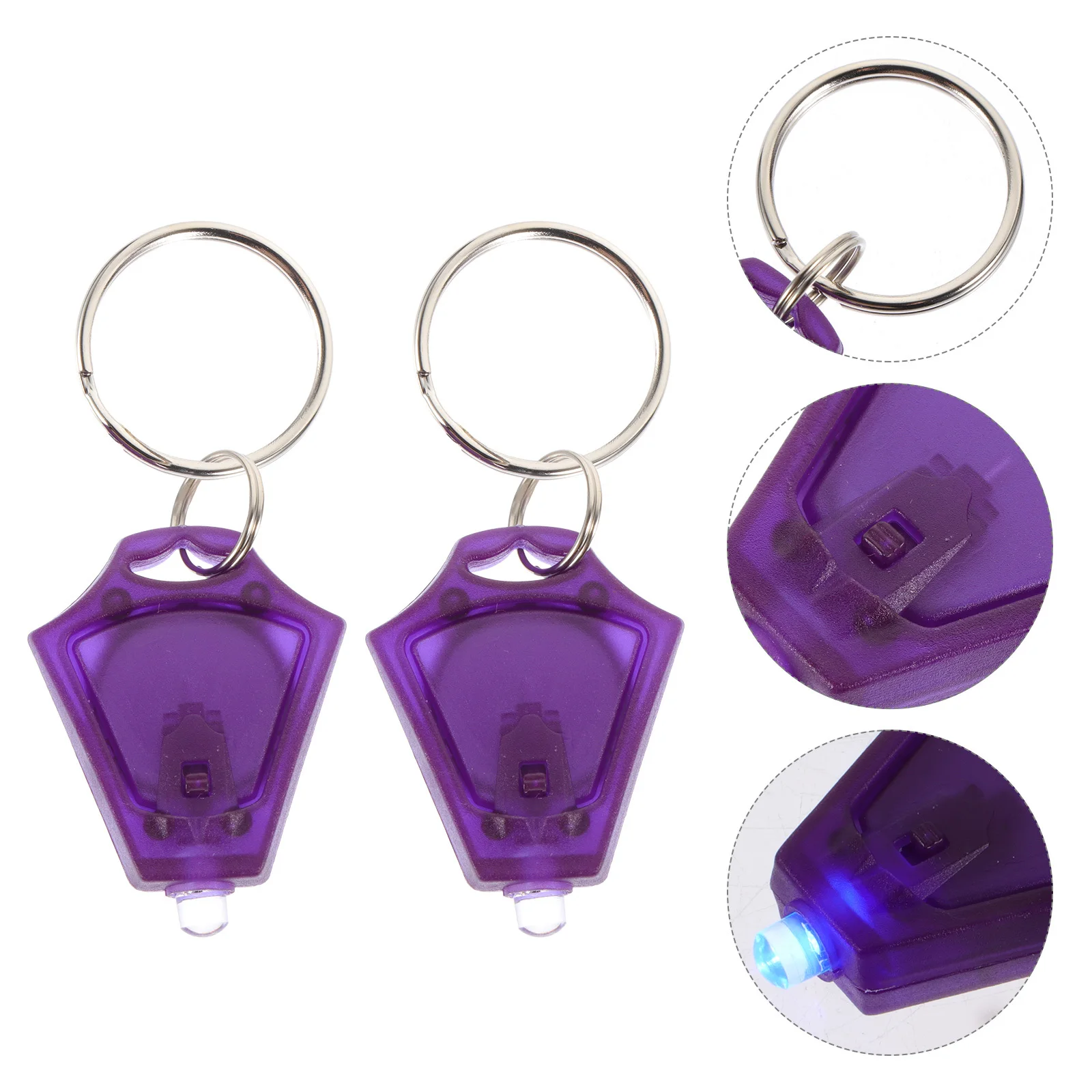 5pcs Purple Light Keychain Uv Counterfeit Lamp For Money Id Jewelry Authentication Led Currency Tester Flashlight