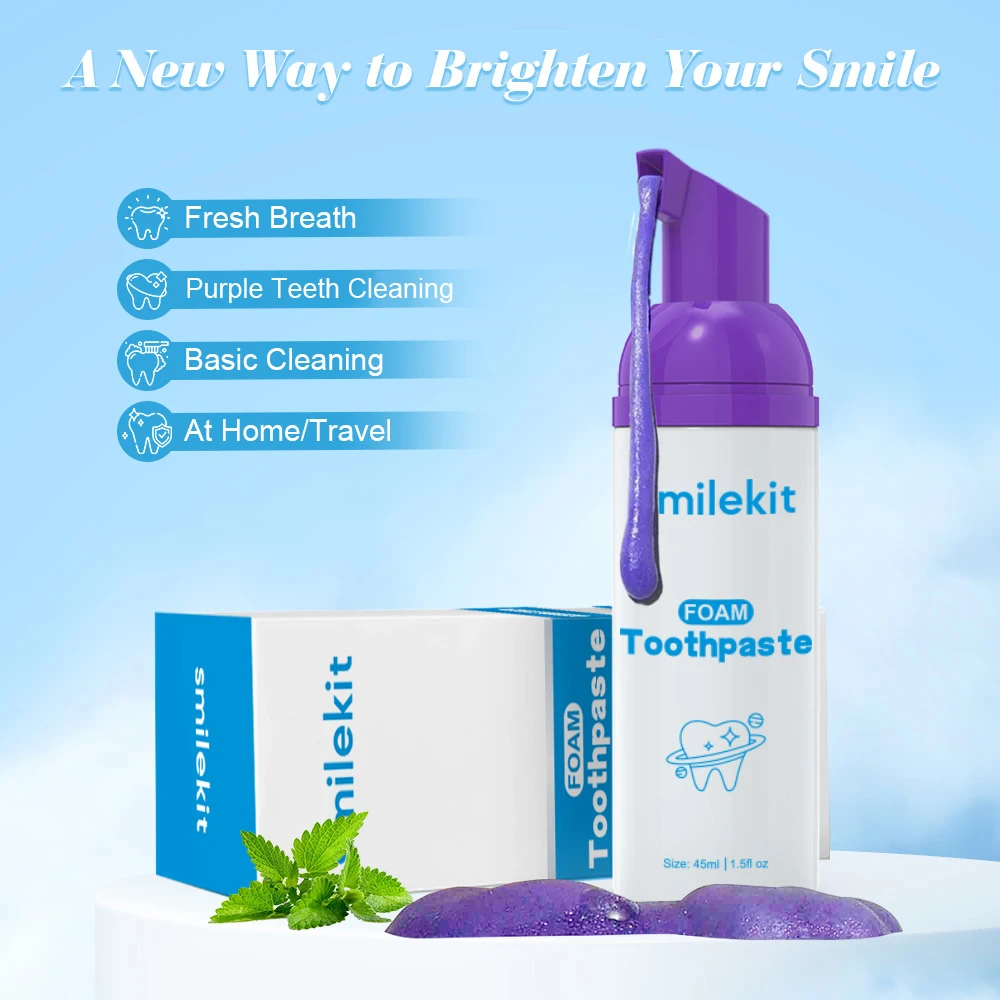 Dental Beauty health teeth whitening teeth whitening toothpaste purple  Repair Teeth White Brightening Tooth Care Purple Correct