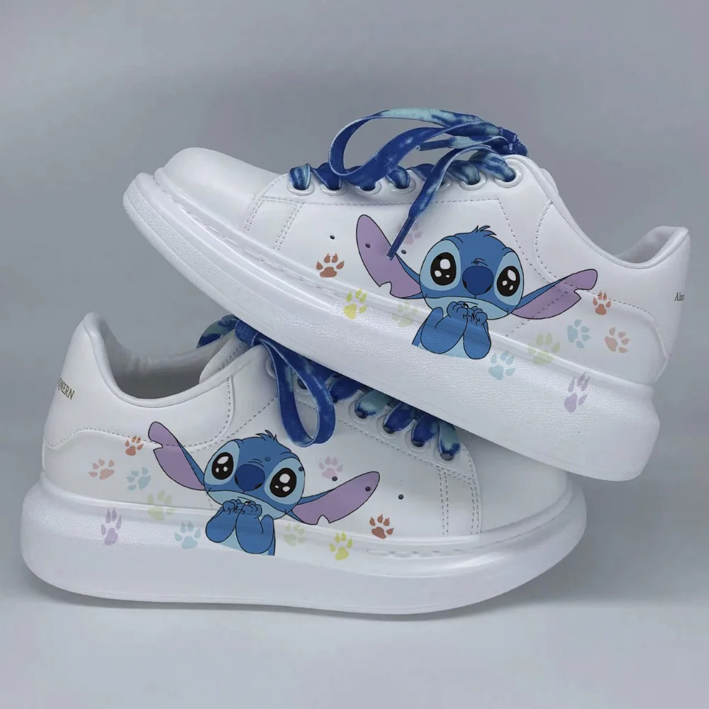 Disney Lilo i Stitch trampki Kawaii kreskówka ścieg buty mały potwór wzór buty modne obuwie sportowe na co dzień