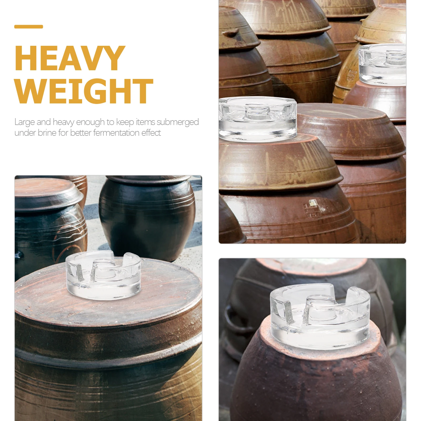 

Glass Fermenting Weights Premium Lids for Mason Jars Small Clear Pickle Jar Lids for Sauerkraut Cider Vegetable