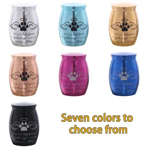 Keepsake Waterproof Mini Pet Ashes Box Dustproof Portable Pet Paw Print Urn with Lid Cat Memorial Urn Pet Cemetery