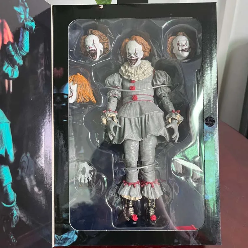Pennywise Joker Figure Pennywise Joker Bill Toy Horror Doll Action Figure Model Toys Joint Movable Horror Decor Present