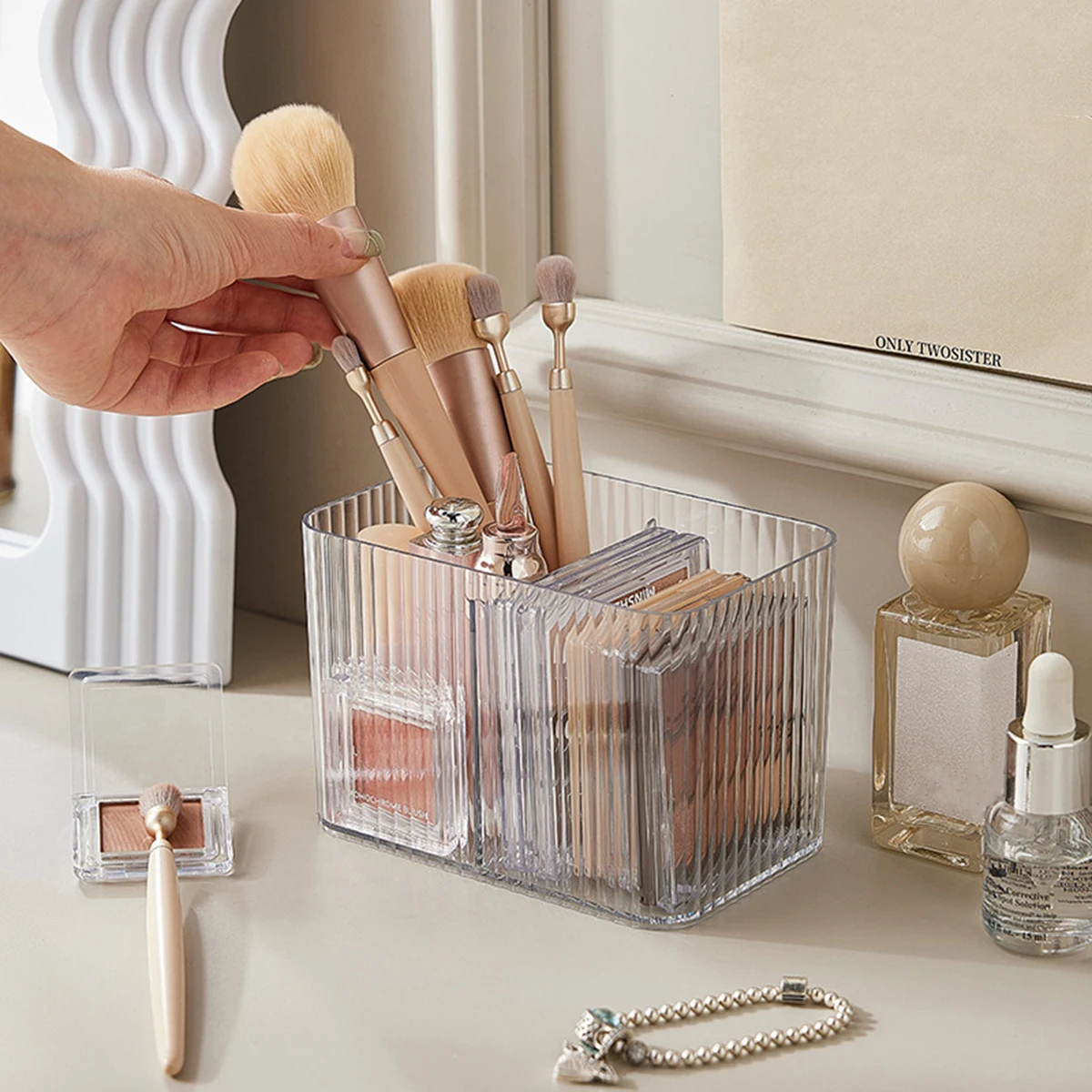 Transparent Plastic Square Swabs Cosmetic Organizer Storage Box Cotton Pads Holder For Daily Storage