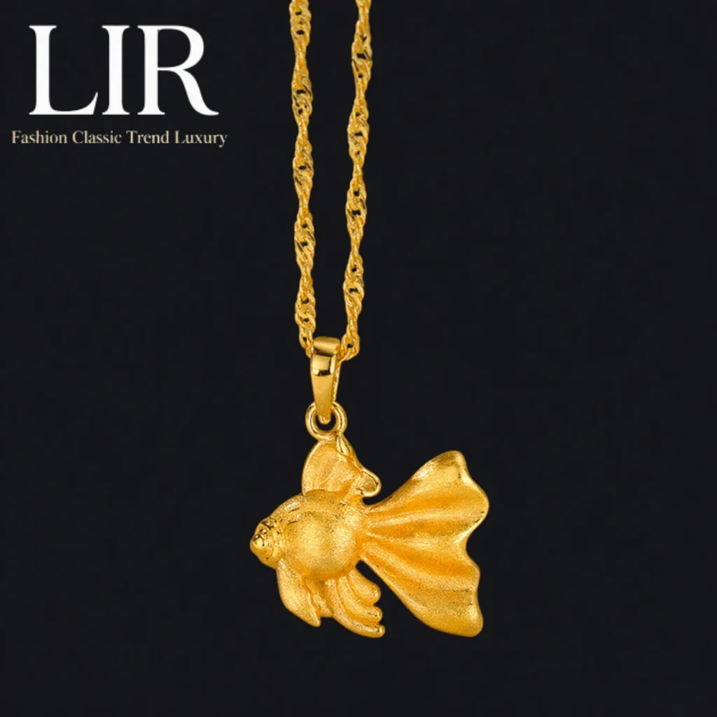 

LIR Fadeless Non - deformable Necklace: Latest Plating, Fortune-Bringing Koi Fish Pendant, Double - Sided Wear, Cute & Youthful