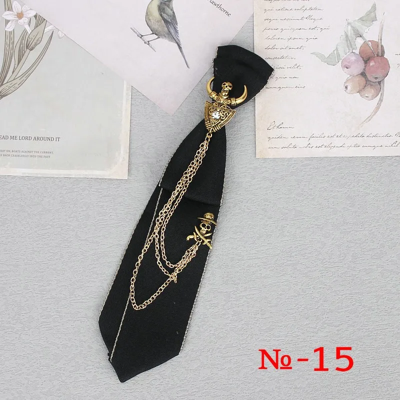 Handgemachte schwarze Band Krawatte Kristall Strass Schmuck Männer Shirts heiße neue Mädchen Jungen Kragen Krawatten Schuluniform Frauen Krawatte – Detail 16