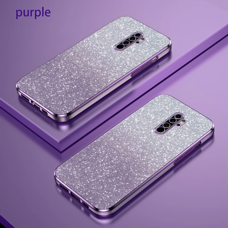 Für Xiaomi Redmi Hinweis 8 Note 8 Pro Telefon Fall Luxus Gradienten Glitter Überzug Silikon Zurück Abdeckung Funda