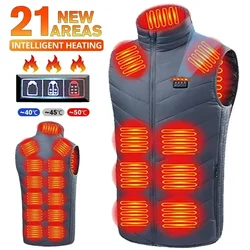 21 Zone Smart Heated Vest for Men Women USB Temperature Control Rechargeable Lightweight Winter Sleeveless Jacket Waistcoat