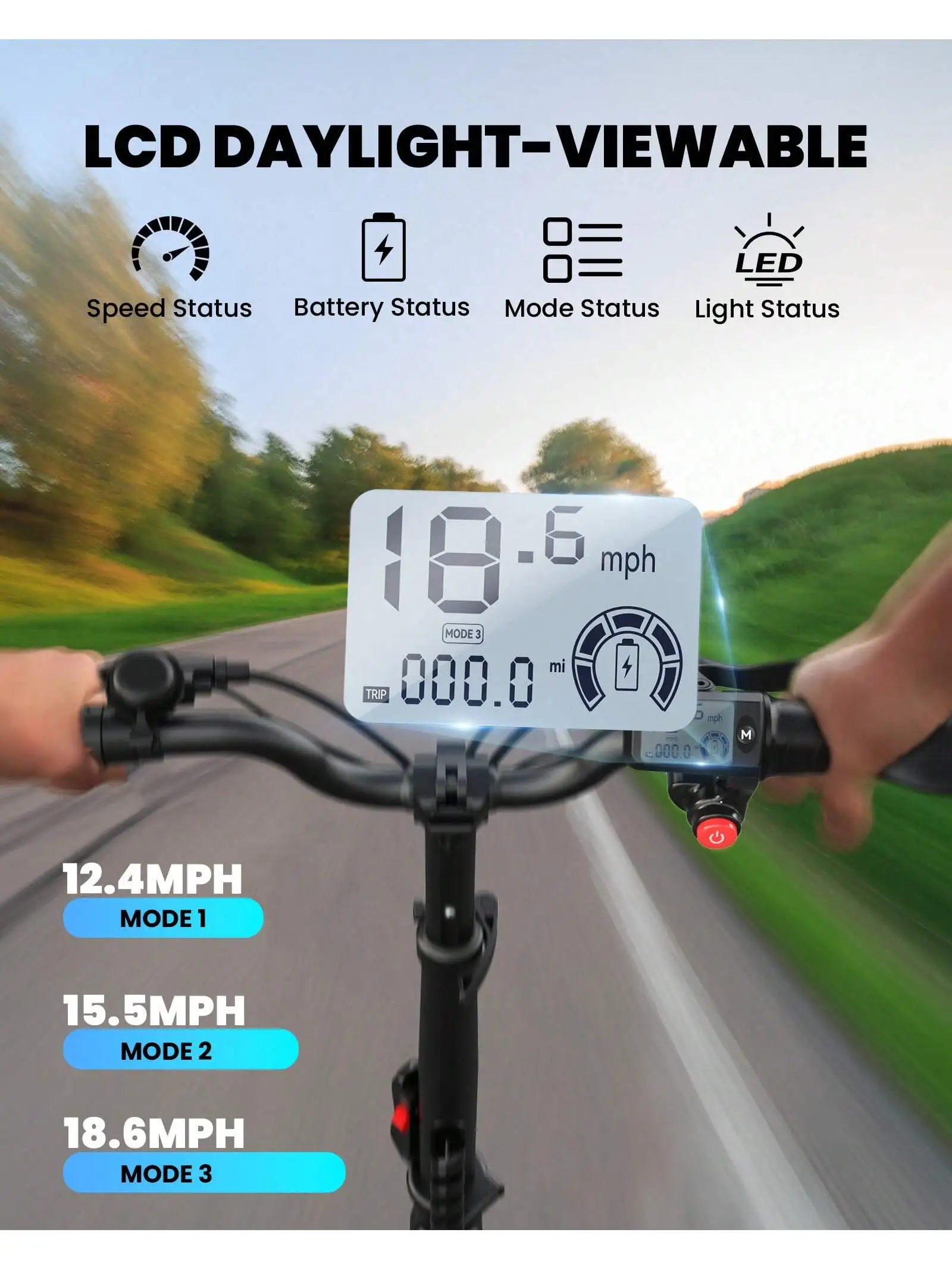 GYROSHOES 650W Adult Electric Scooter With Seat 36V 10.4Ah Battery 25 Miles Range 14 Inch Wheel Foldable E Scooter Dual Suspension UL2272 Certified Commuter E-Scooter With Basket LED Display Dual Disc Brake Load 265lbs view 2