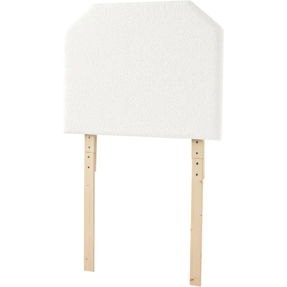 Pesona Tavira ®   Headboard Boucle Dorm dengan Kaki - Putih Krem