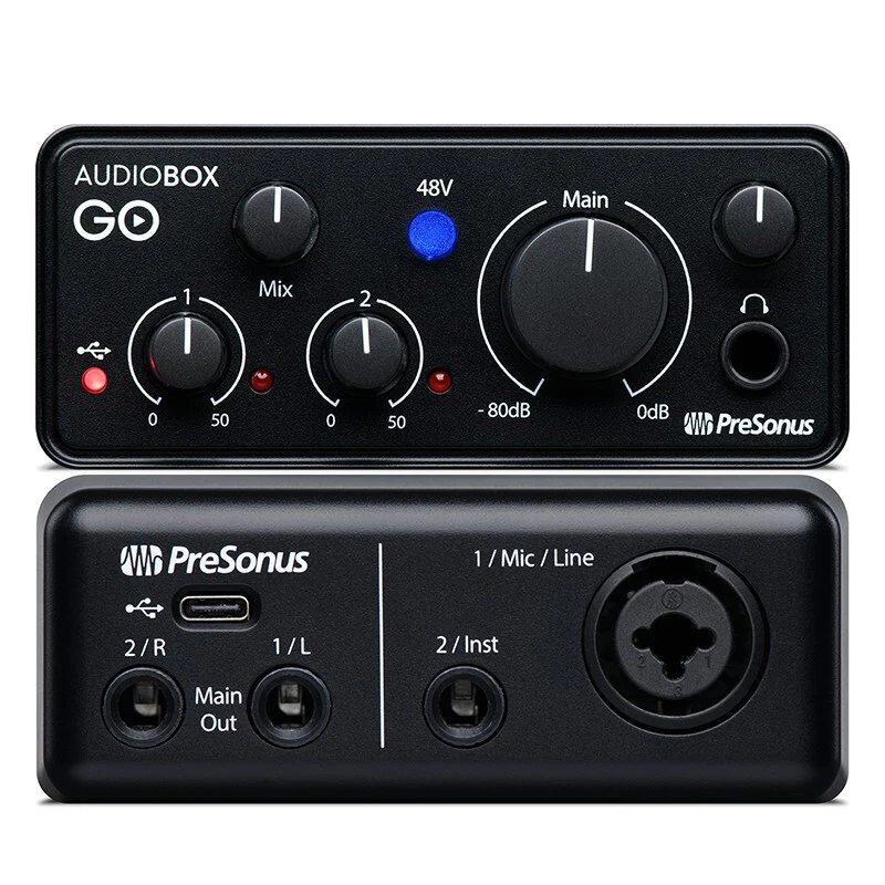 Portable Audio Interface 2 in 2 Out Professional Xmax-l Mic Preamp for Home