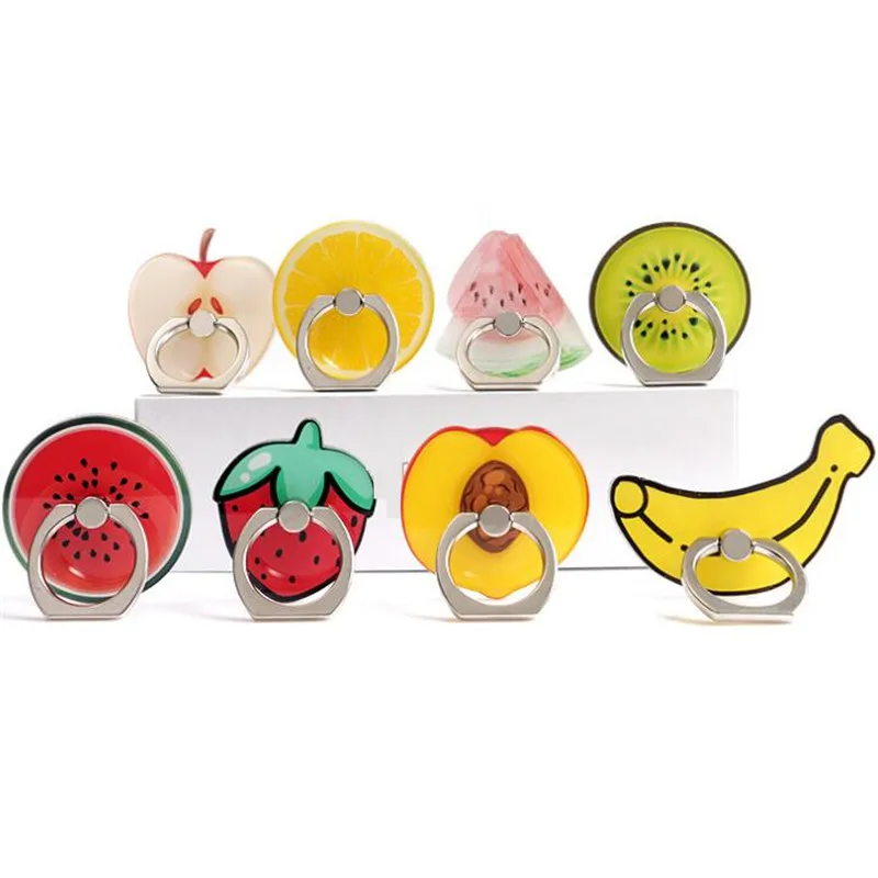 

Reuse Mobile Phone Stand Holder Finger Ring Mobile Smartphone Phone Holder Stand Fruits Peach For iPhone Huawei All Phone#