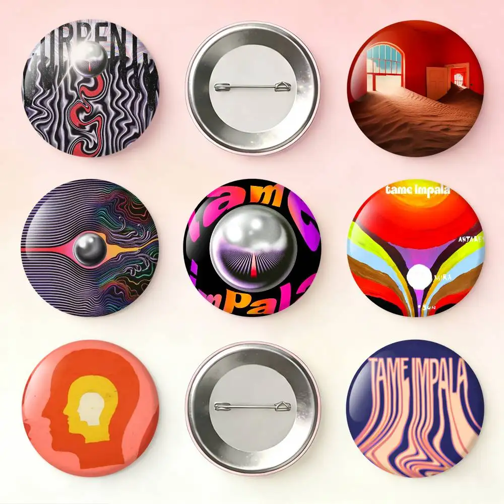 

Currents T-Tame I-Impala Laser Badge Creative Pins Brooch for Bag Clothes Hat Decor Gifts Fans Collect