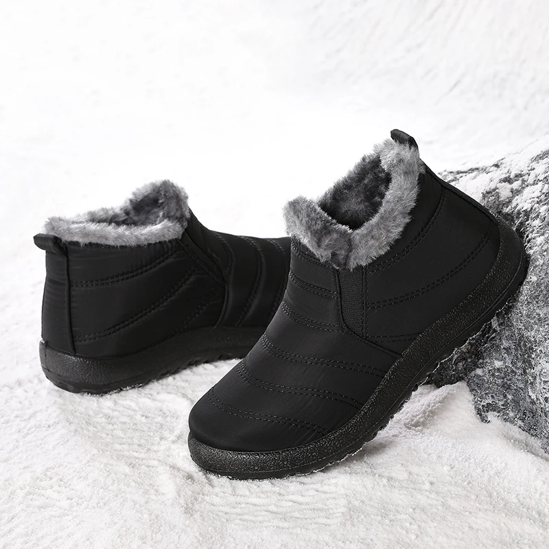 Botas masculinas neve quente caminhadas botas de inverno homem leve sapatos unisex à prova dwaterproof água botas de tornozelo calçados masculinos