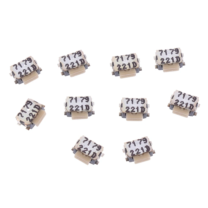 10Pcs KMS221GPLFS Flat Head Small Tortoise Touch Side Button Switch Patch 4 Feet Mobile Phone Camera Touch Button