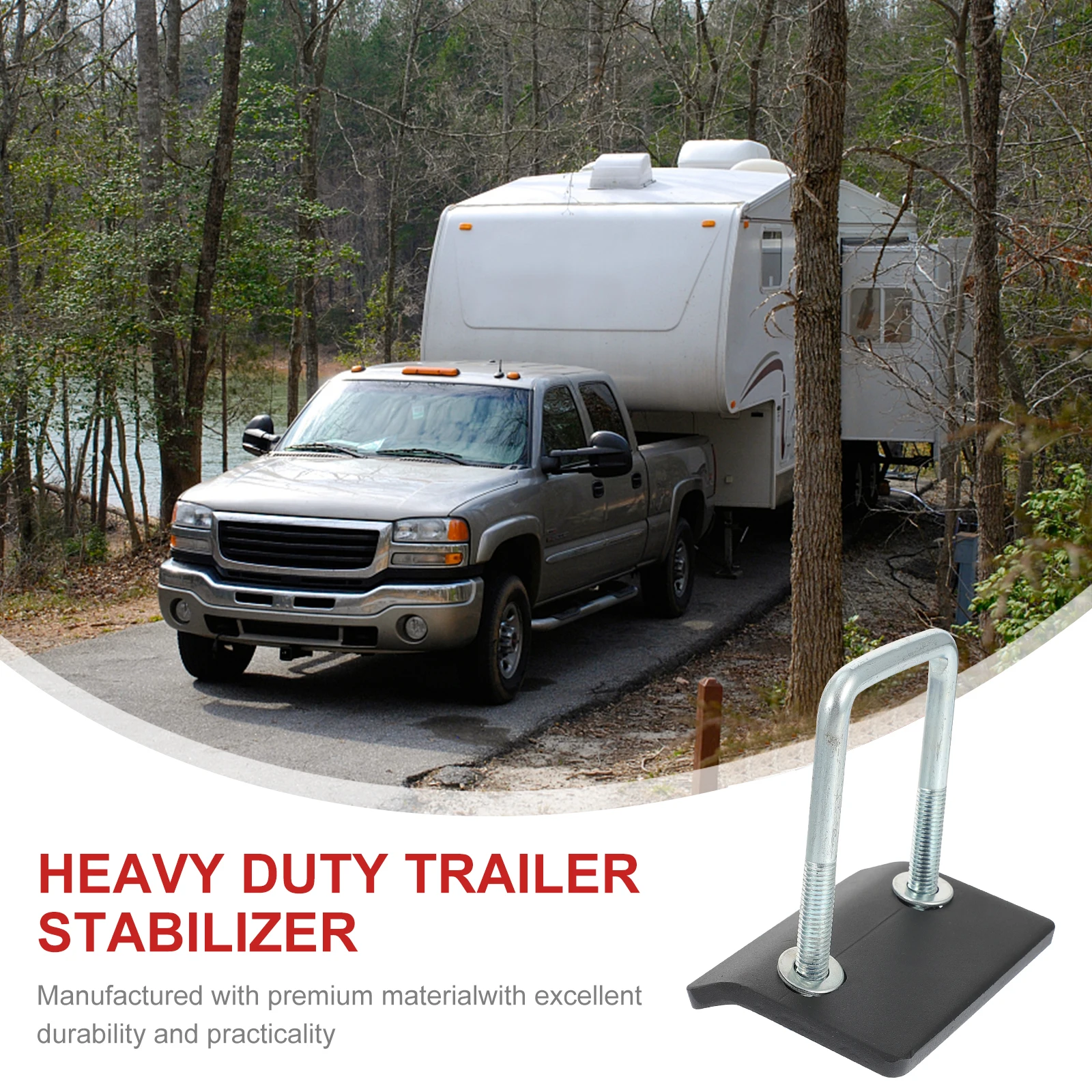 

Trailer Hitches Tightener Heavy Duty Anti Rattle Stabilizer Shockproof Strong Durable Safe Professional Texture Firm Simple