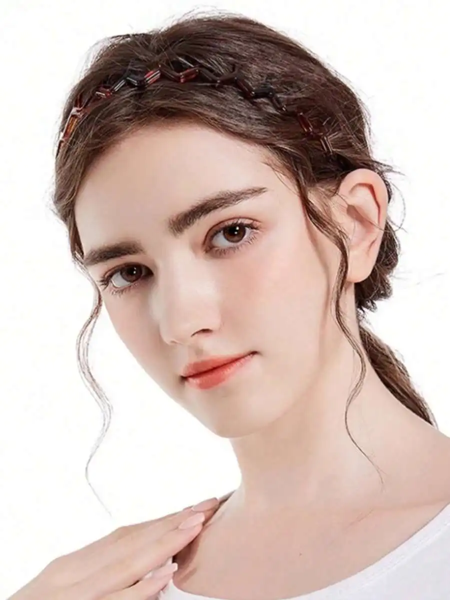 

2 Pieces Womens Wavy Hair Bands U-Shaped Headbands Face Washing Pressure Hair Accessories Summer Holiday Travel
