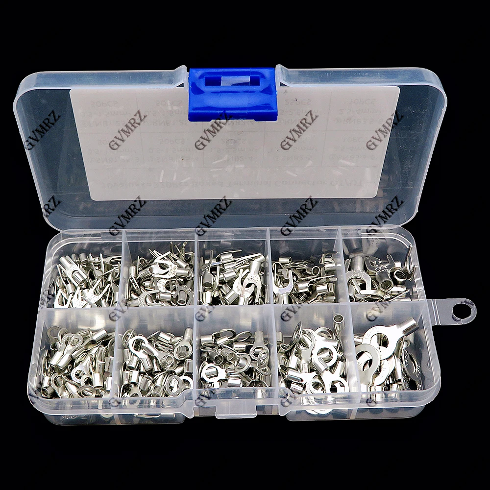320pcs Crimp Terminal Kit with Electrical Connector Splicing Termination RNB/SNB1.25-4 Wire Connector Cable Termination Plie U/O