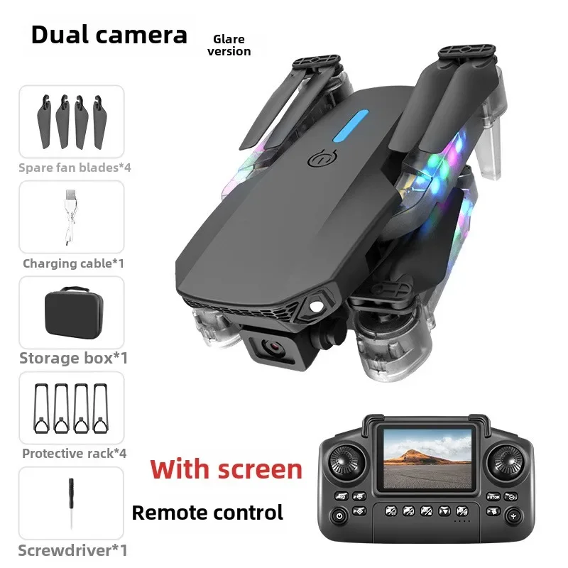 Nieuwste E88 E99D Schermbestuurde verlichting Mini Drone 4K 2 camera Optische stroom Afstandsbediening Vliegtuigen Mavic Air 2