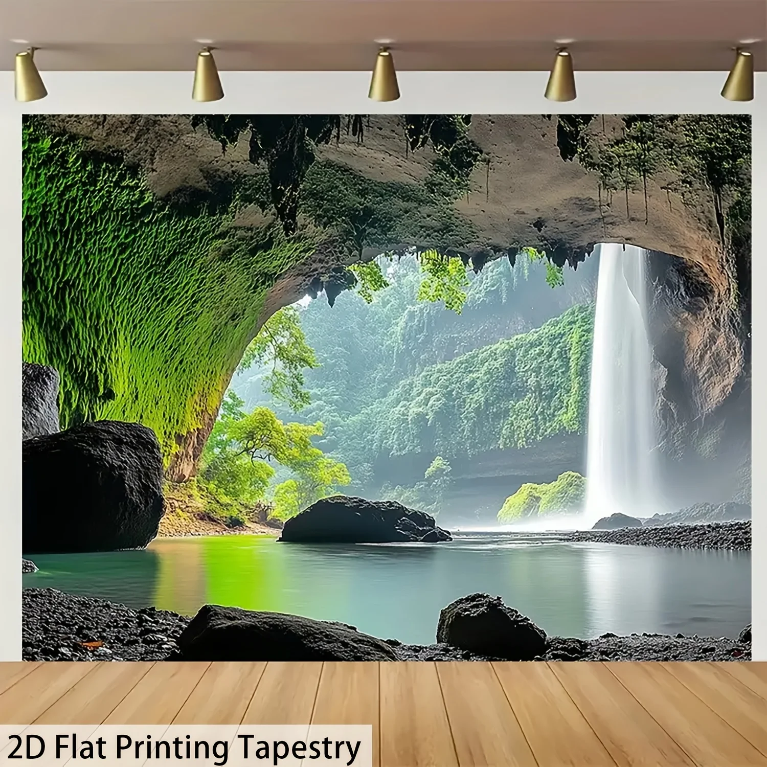 Majestic Waterfall Cave Tapest - огляд і ціна Home Decor Under 100