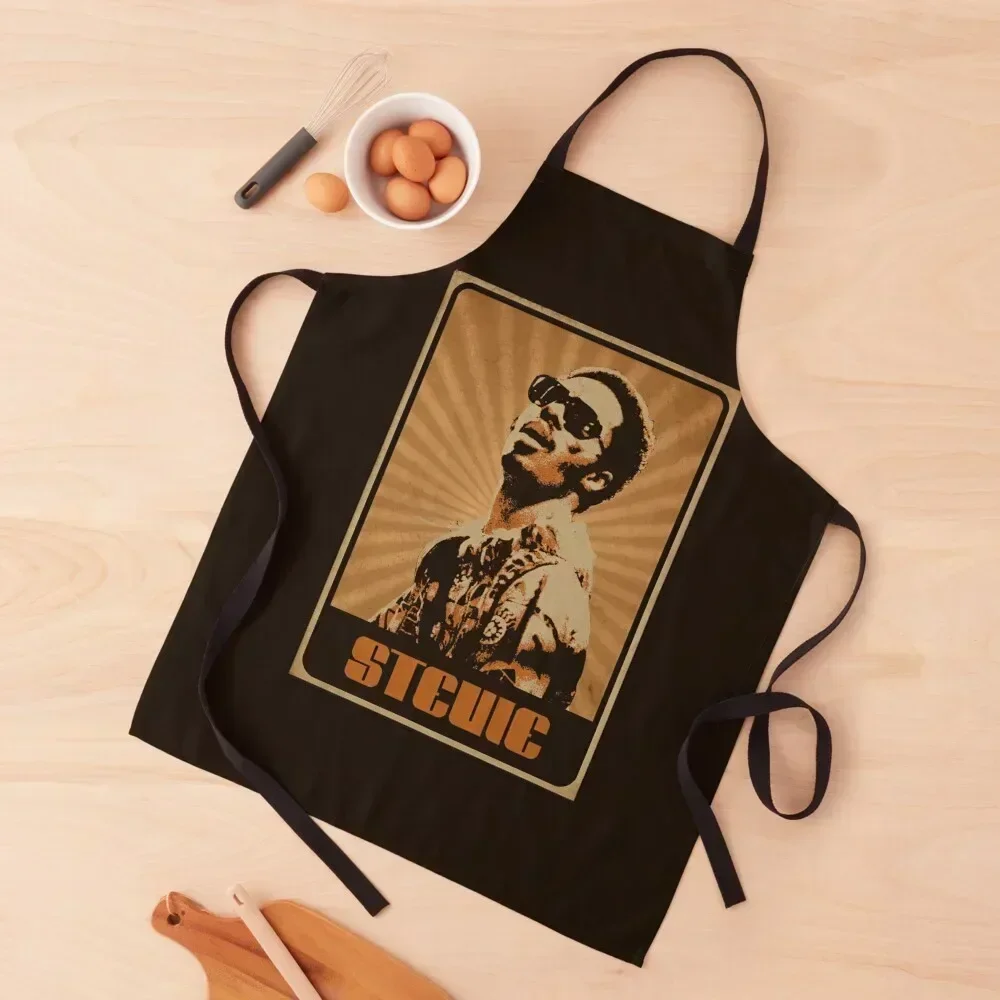 

Stevie Wonder Apron Men'ss Household Items Kitchen Waterproof women House Things For Home And Kitchen Apron