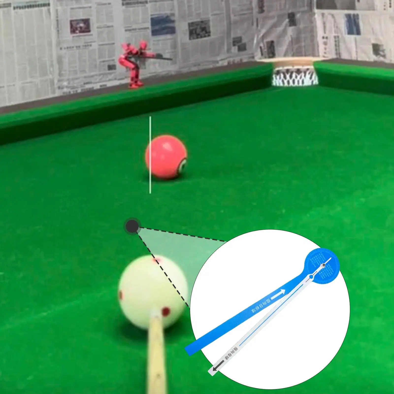 Attrezzatura per la mira della palla angolare da biliardo Attrezzo per stecca dritta per snooker