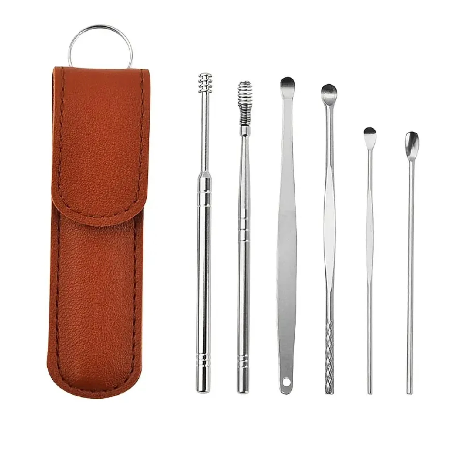 Complete Stainless Steel Earwax Removal Tool Set - Efficient and Hygienic Ear Pick Cleaner, Including 1 Set of Ear Wax Removers 